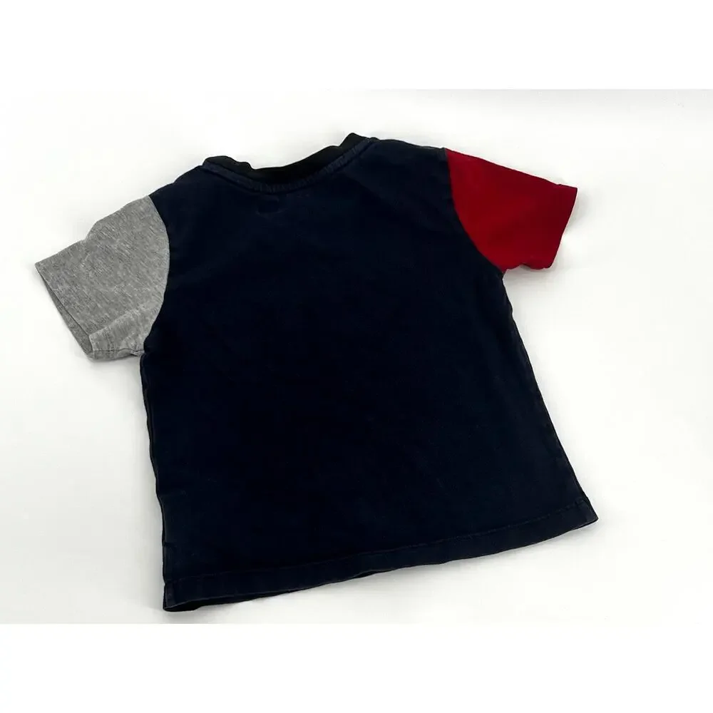 Ralph Lauren Polo 1967 Colorblock Tee (18M) + Converse All Star Red (5C)